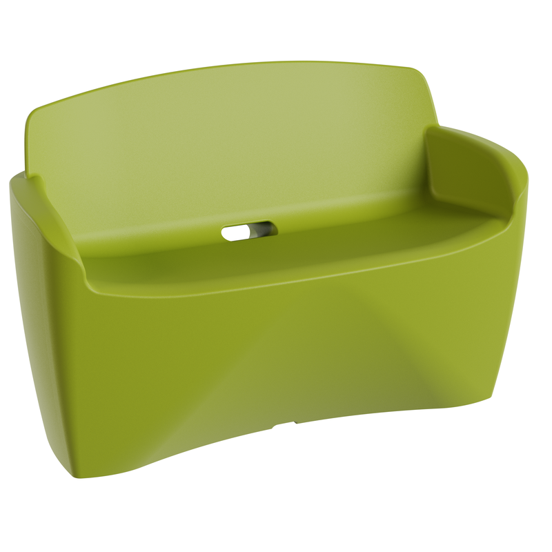 Canapé extérieur 2 places design, banc de jardin polyéthylène