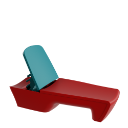 Bain de soleil haut de gamme, transat design bicolore polyethylene
