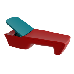 Bain de soleil haut de gamme, transat design bicolore polyethylene