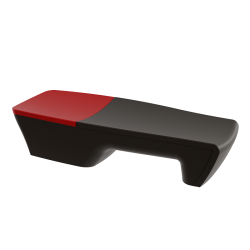 Bain de soleil haut de gamme, transat design bicolore polyethylene