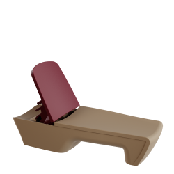 Bain de soleil haut de gamme, transat design bicolore polyethylene