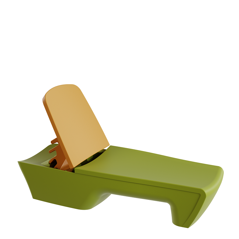 Bain de soleil haut de gamme, transat design bicolore polyethylene