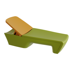 Bain de soleil haut de gamme, transat design bicolore polyethylene
