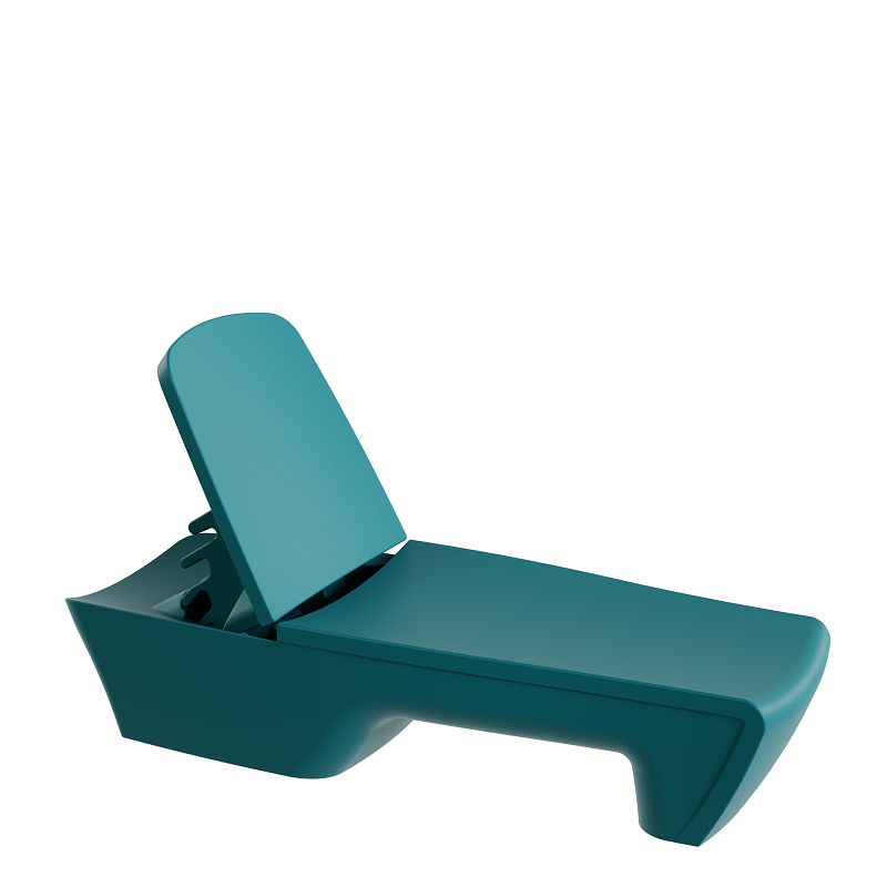 Bain de soleil design contemporain, transat design haut de gamme polyéthylène