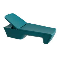 Bain de soleil design contemporain, transat design haut de gamme polyéthylène