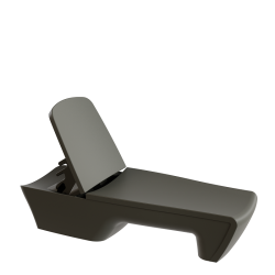 Bain de soleil design contemporain, transat design haut de gamme polyéthylène