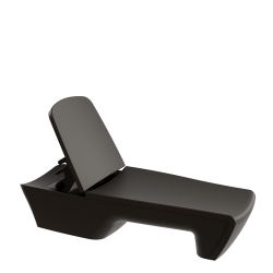 Bain de soleil design contemporain, transat design haut de gamme polyéthylène