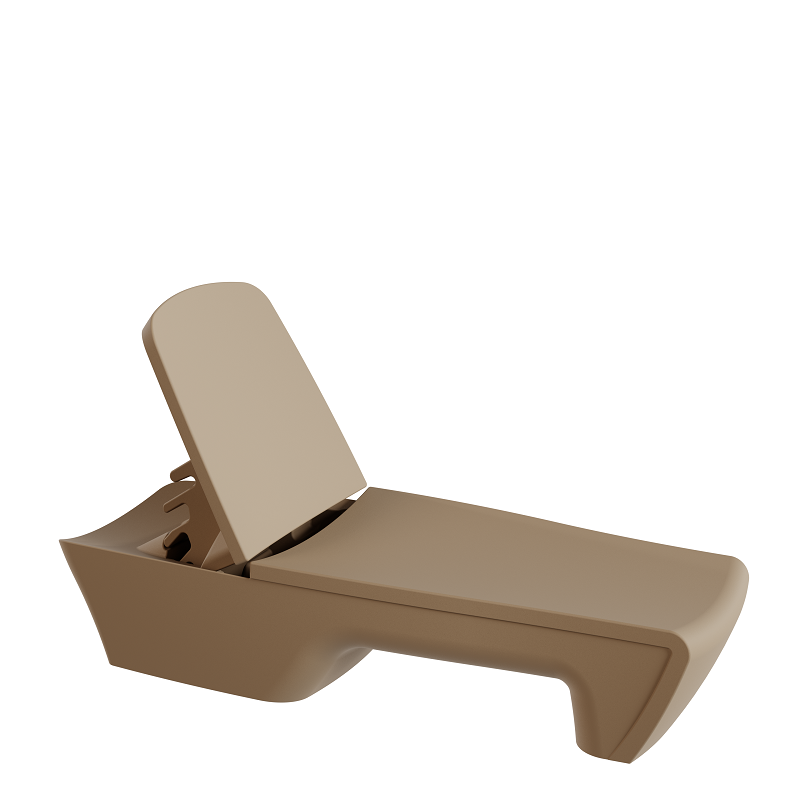 Bain de soleil design contemporain, transat design haut de gamme polyéthylène