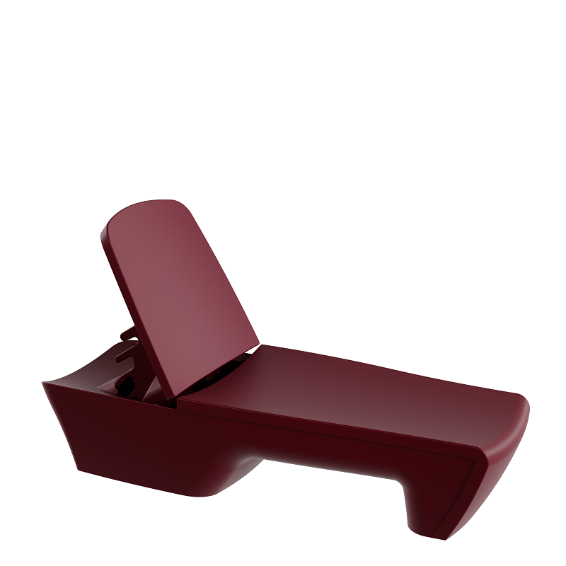 Bain de soleil design contemporain, transat design haut de gamme polyéthylène