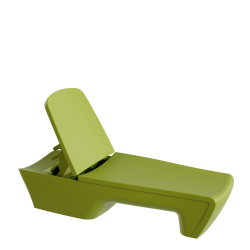 Bain de soleil design contemporain, transat design haut de gamme polyéthylène