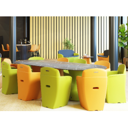 Table ovale marbre noir 10 personnes, table de jardin design ovale haute gamme