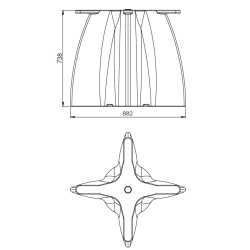 Fabricant piètement table design, pied de table design polyéthylène