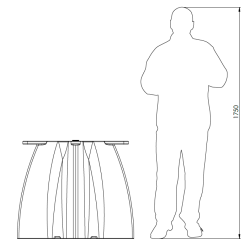 Fabricant piètement table design, pied de table design polyéthylène
