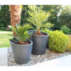 Fabricant pot de fleur 120 cm, grand pot de fleur contemporain polyéthylène