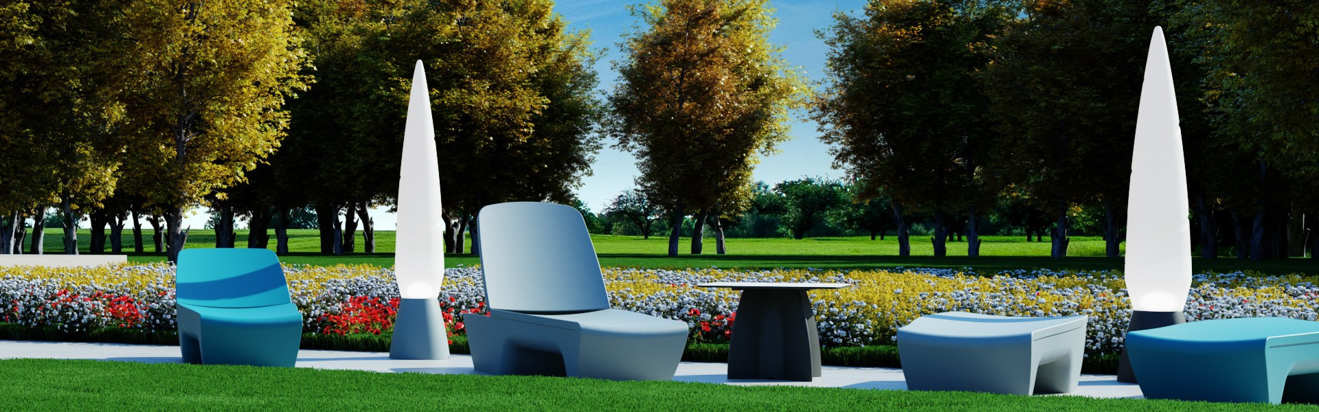 Luminaire LED extérieur résistant sur pied, luminaire jardin design sur pied