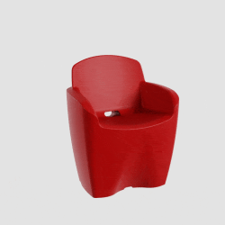Fauteuil de jardin moderne haute gamme, fauteuil polypropylène design extérieur