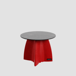 Table basse design en marbre noir, table basse ronde moderne de jardin