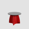 Table basse design en marbre noir, table basse ronde moderne de jardin
