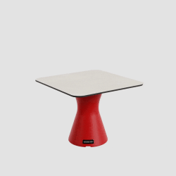 Table basse jardin design, table basse carrée coloris crème